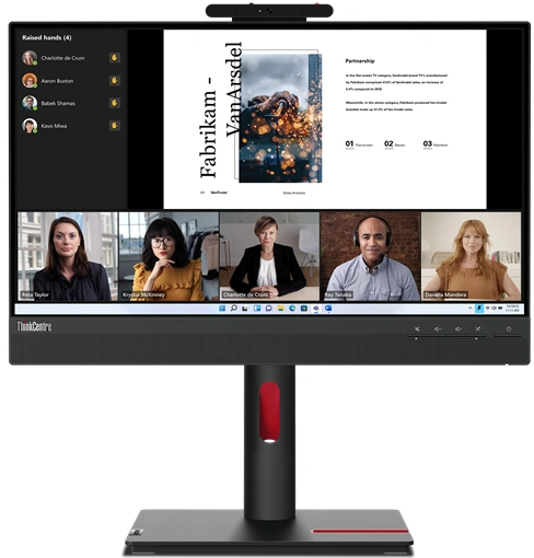 Vooraanzicht van Lenovo ThinkCentre TIO 22 Gen 5 21.5inch FHD-beeldscherm