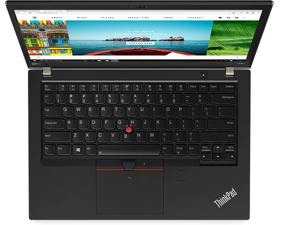 Lenovo ThinkPad T480s - Overhead view showing the legendary ThinkPad keyboard